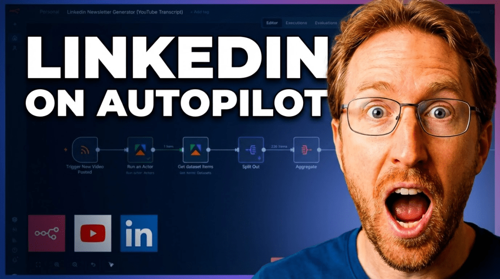 YouTube to LinkedIn newsletter automation